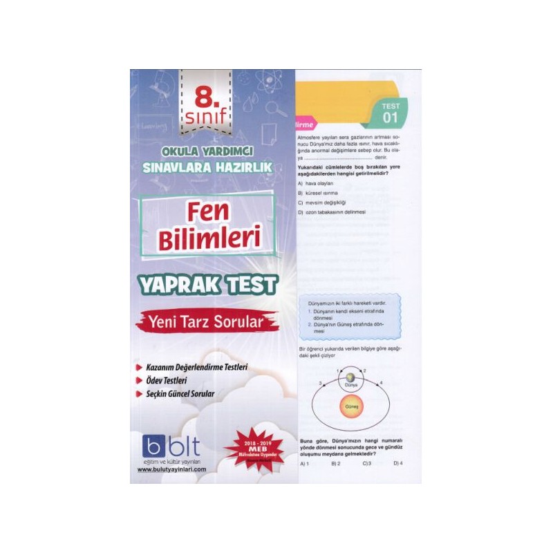 Bulut 8. Sınıf Fen Bilimleri Yaprak Test