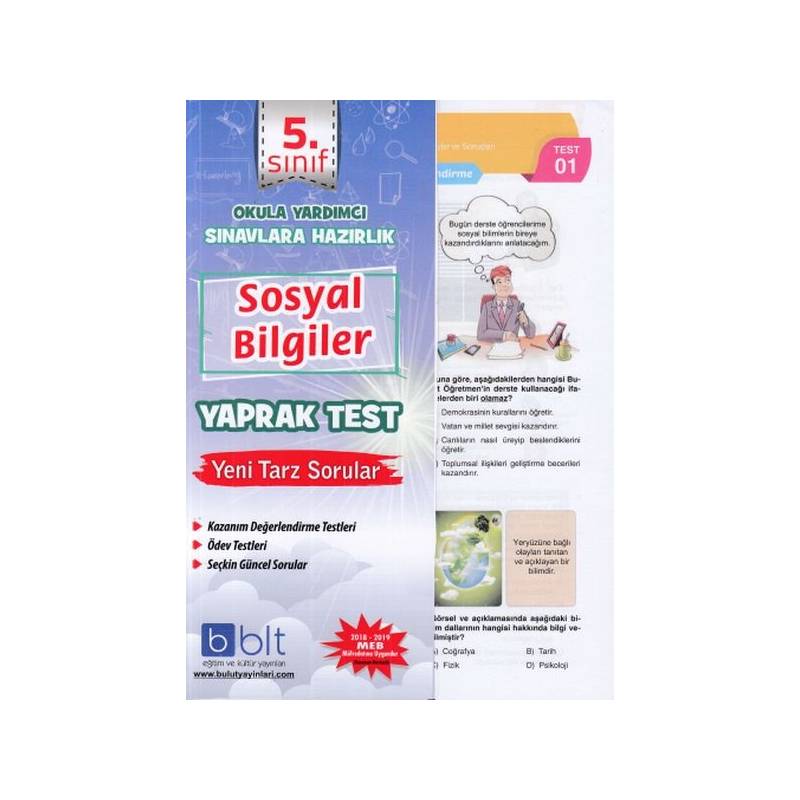 Bulut 5. Sınıf Sosyal Bilimler Yaprak Test Yeni