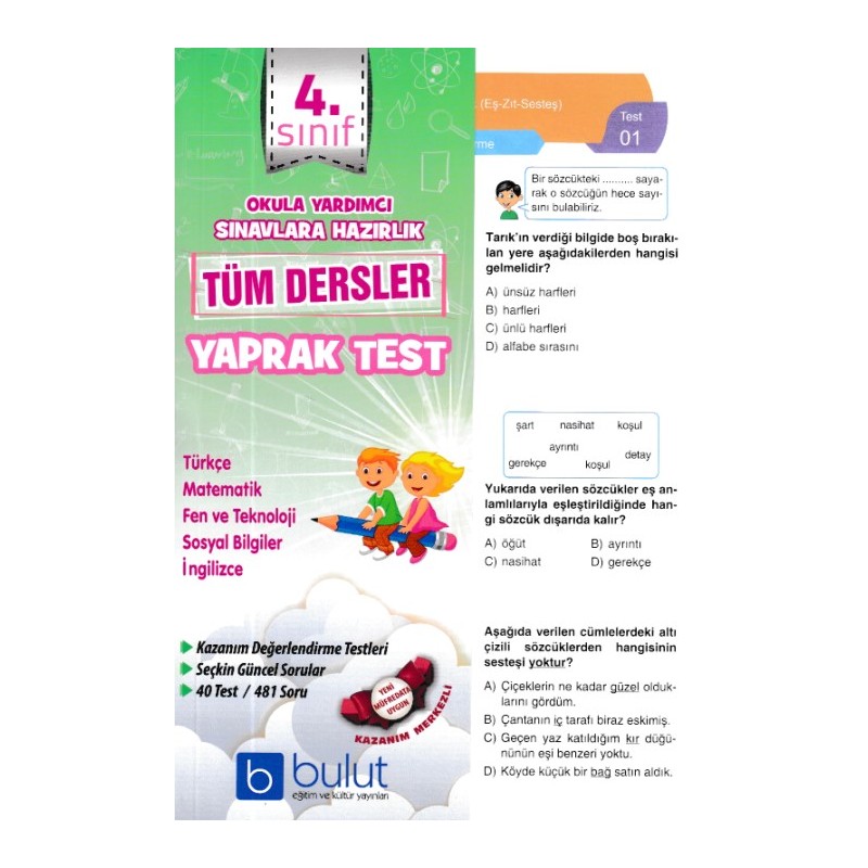 Bulut 4. Sınıf Tüm Dersler Yaprak Test