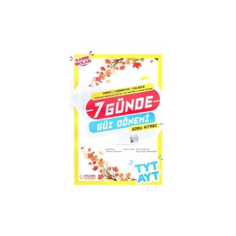 Tyt Ayt 7 Günde Tarih Coğrafya Felsefe Güz Dönemi Soru Kitabı