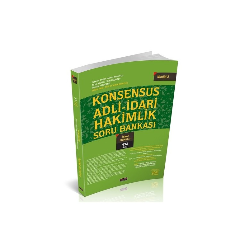 Konsensus Adli İdari Hakimlik İdare Hukuku Soru Bankası Modül 2 Savaş Yayınları 2021