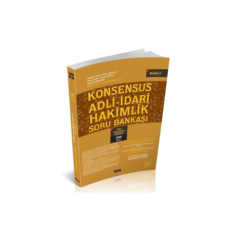 Konsensus Adli İdari Hakimlik İdari Yargılama Hukuku Soru Bankası Modül 3 Savaş Yayınları 2021