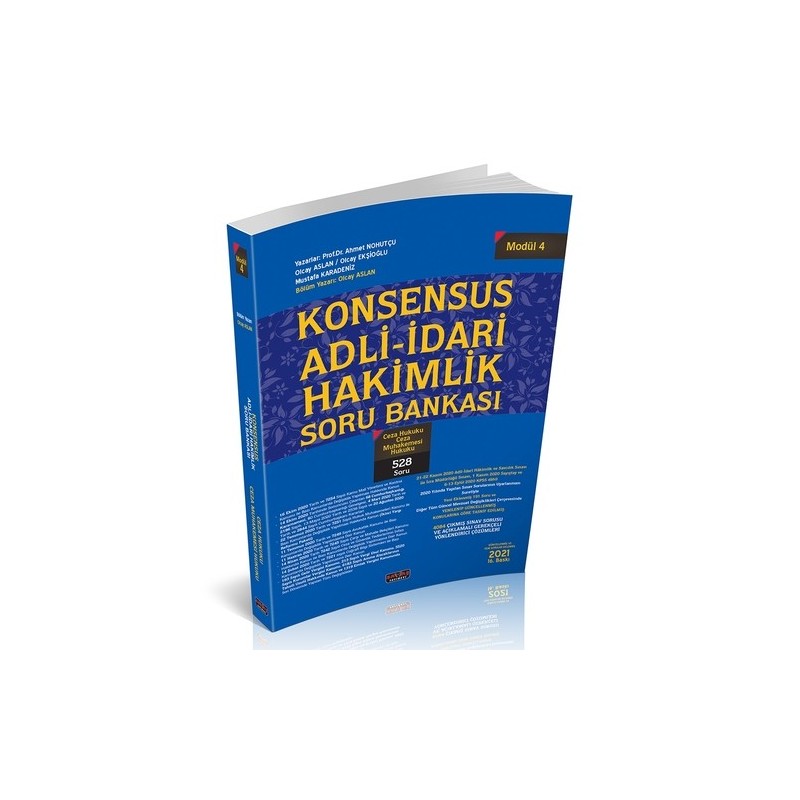Konsensus Adli İdari Hakimlik Ceza Hukuku Cmk Soru Bankası Modül 4 Savaş Yayınları 2021