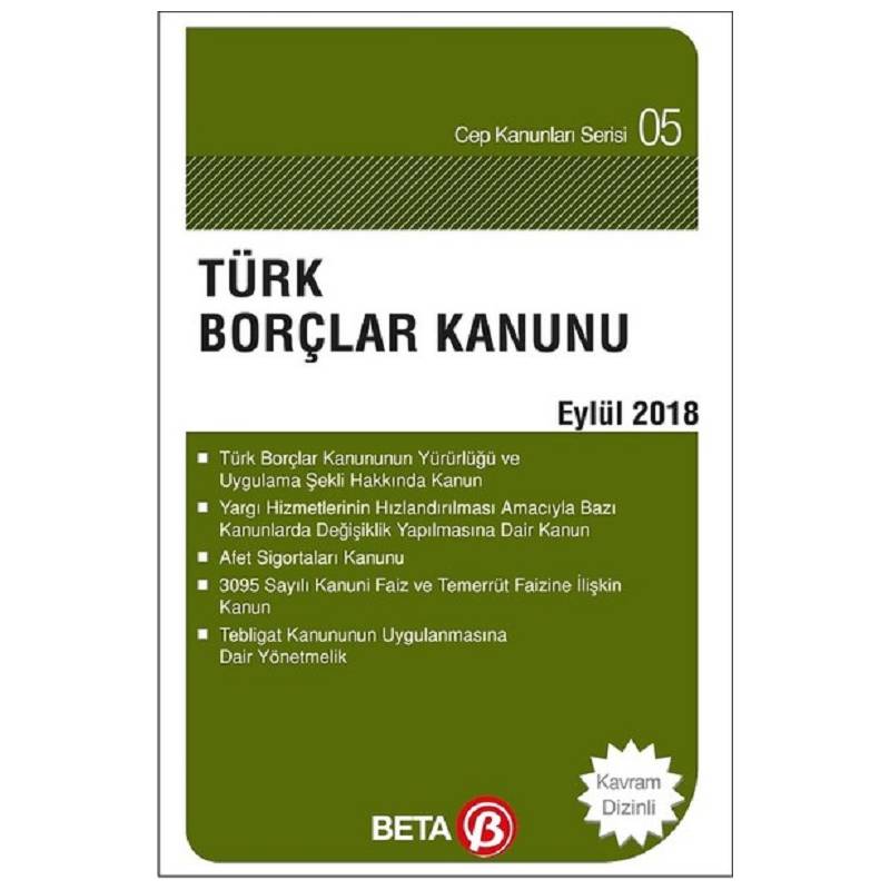 Türk Borçlar Kanunu 2018