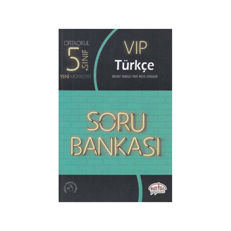 Editör 5. Sınıf Vip Türkçe Soru Bankası Yeni