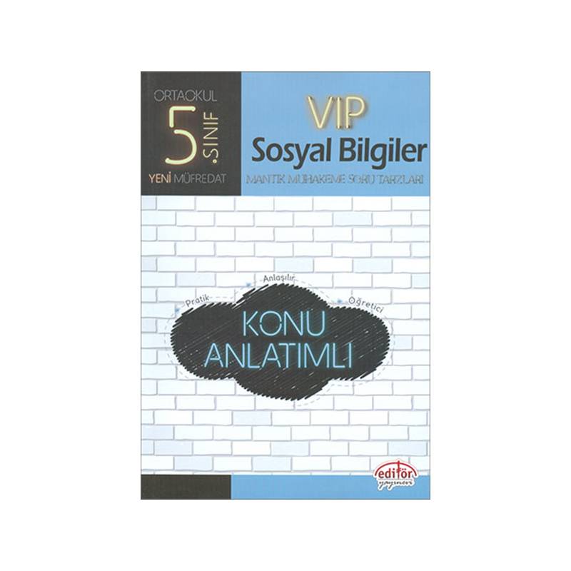 Editör 5.sınıf Vip Sosyal Bilgiler Konu Anlatımlı