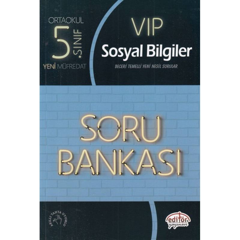 Editör 5. Sınıf Vip Sosyal Bilgiler Soru Bankası Yeni