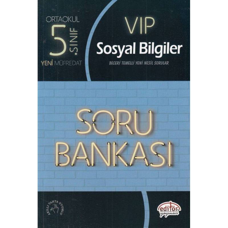 Editör 5. Sınıf Vip Sosyal Bilgiler Soru Bankası Yeni