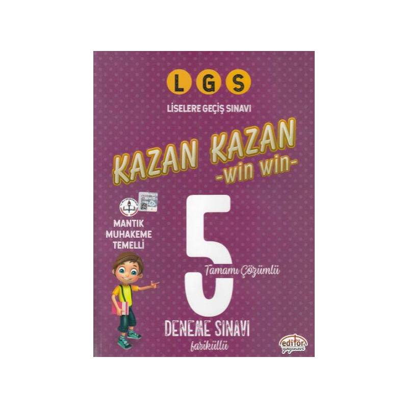 Editör Lgs Kazan Kazan Tamamı Çözümlü 5 Deneme Sınavı Fasiküllü Yeni