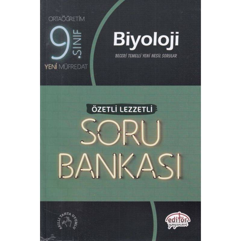 Editör 9. Sınıf Biyoloji Özetli Lezzetli Soru Bankası Yeni
