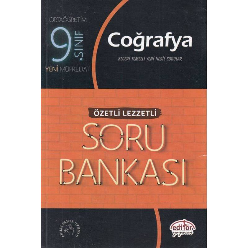Editör 9. Sınıf Coğrafya Özetli Lezzetli Soru Bankası Yeni