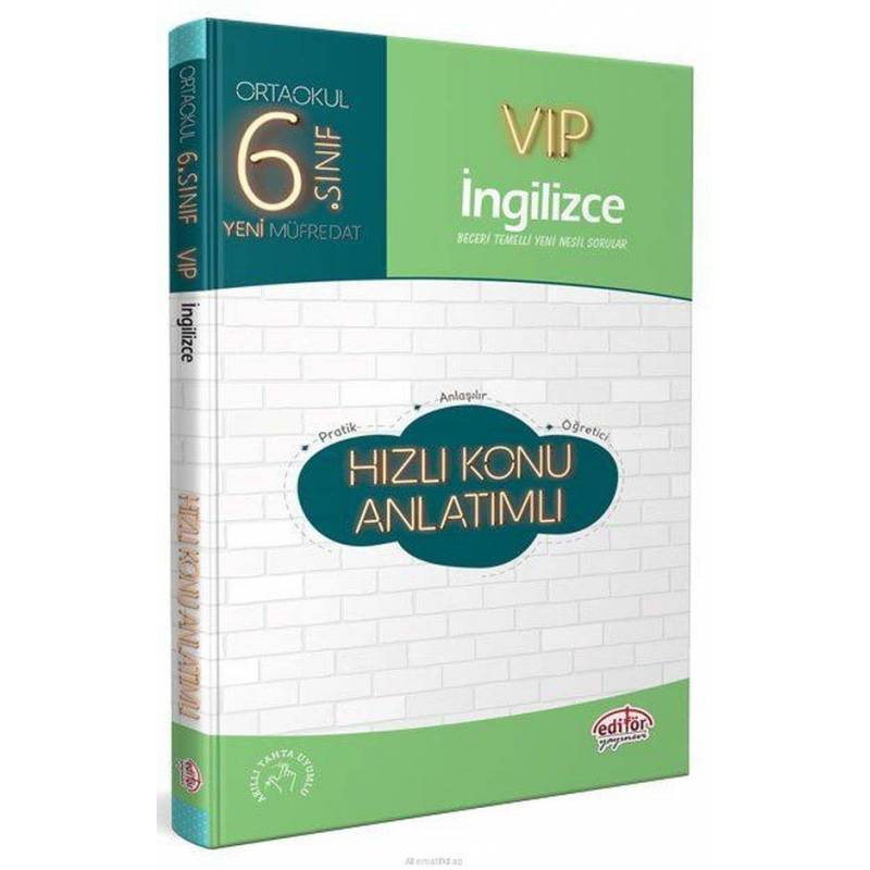 Editör 6. Sınıf Vip İngilizce Hızlı Konu Anlatımlı Yeni