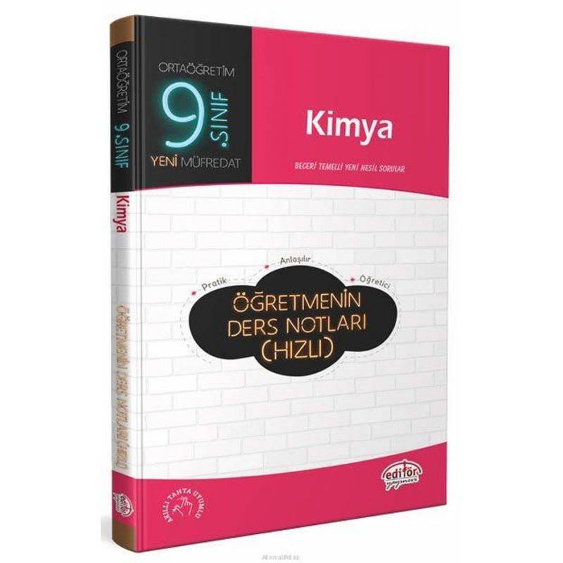 Editör 9. Sınıf Kimya Öğretmenin Ders Notları Hızlı
