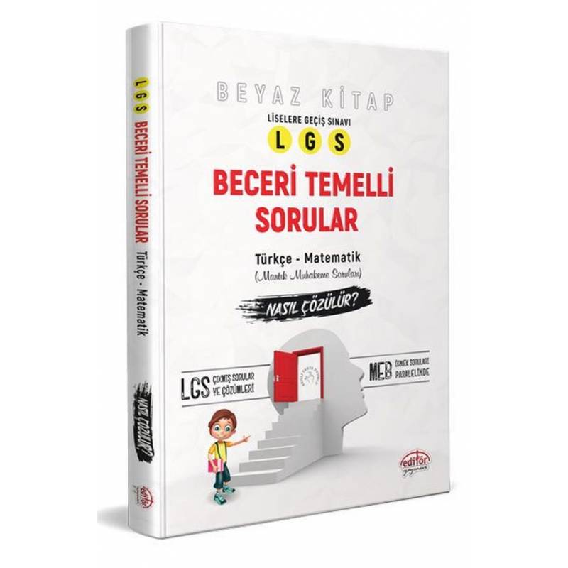 Editör Lgs Türkçe Matematik Beceri Temelli Sorular Beyaz Kitap Yeni