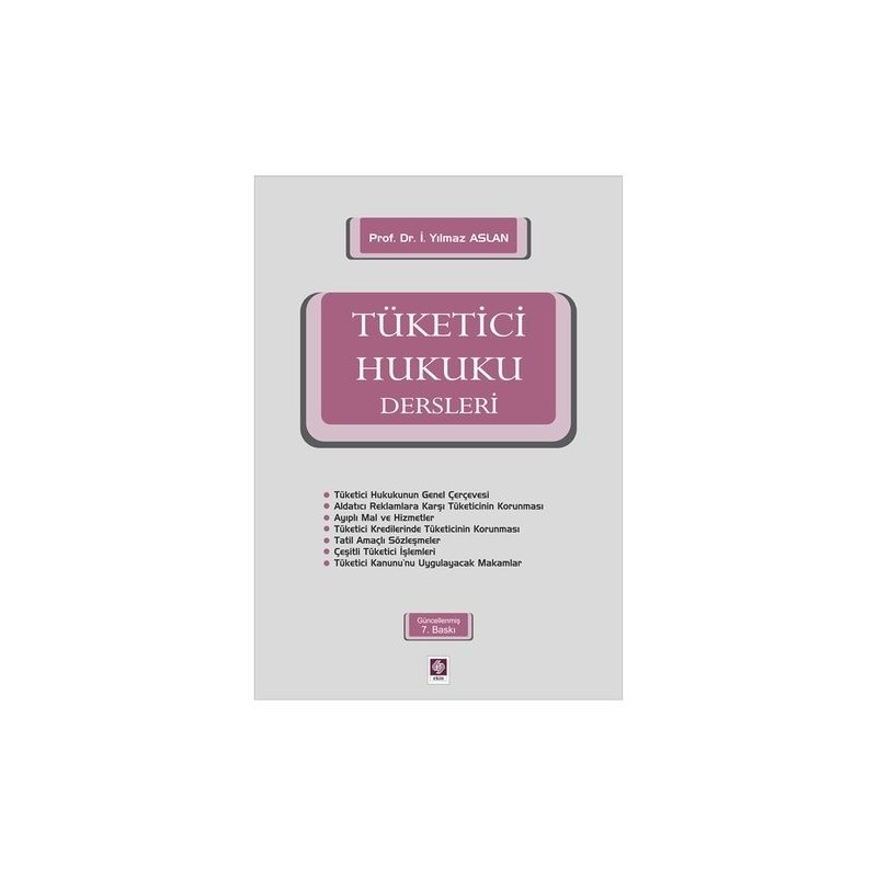 Tüketici Hukuku Dersleri