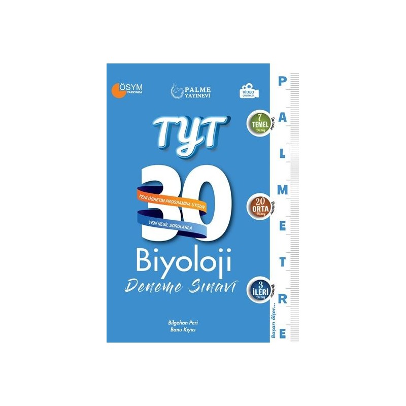 Palme Tyt Biyoloji 30 Deneme Sinavi ( Palmetre Serisi )