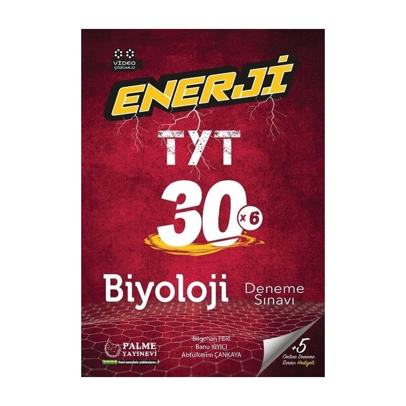 Palme Yayınları Tyt Biyoloji Enerji 30 Deneme Sınavı