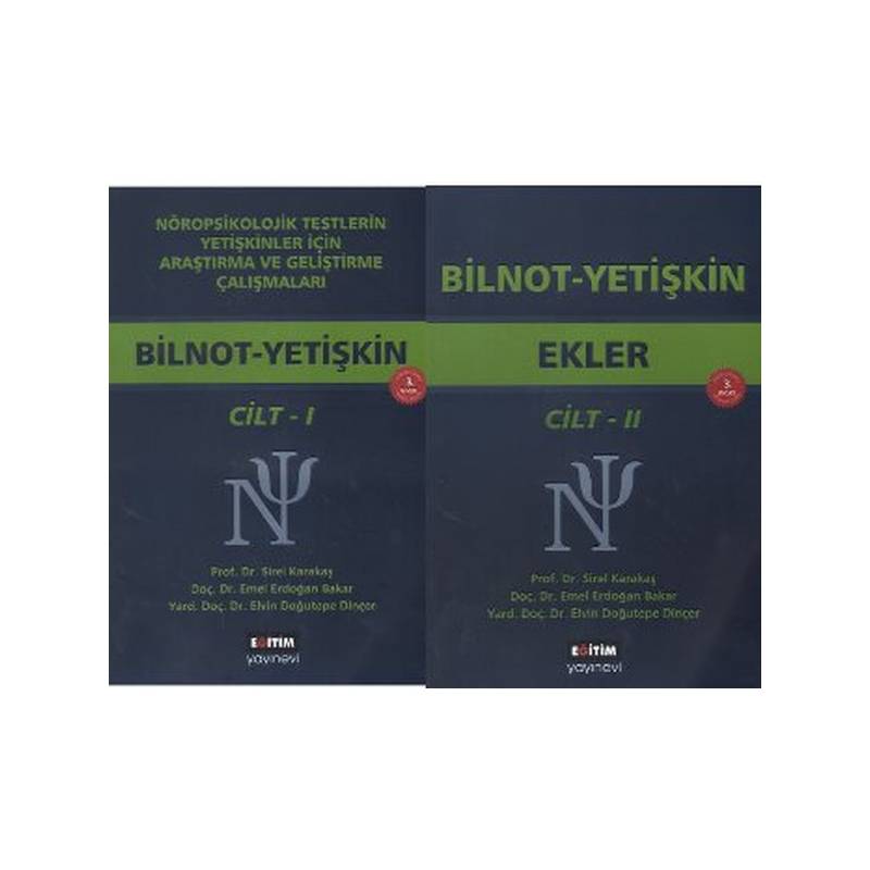 Bilnot Yetişkin 2 Kitap Nöropsikolojik Testlerin Yetişkinler İçin Araştırma Ve Geliştirme Çal