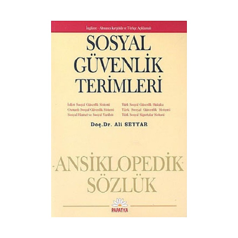 Sosyal Güvenlik Terimleri - Ansiklopedik Sözlük