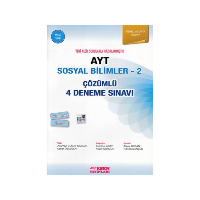 Esen Ayt Sosyal Bilimler 2 Çözümlü 4 Deneme Sınavı Yeni