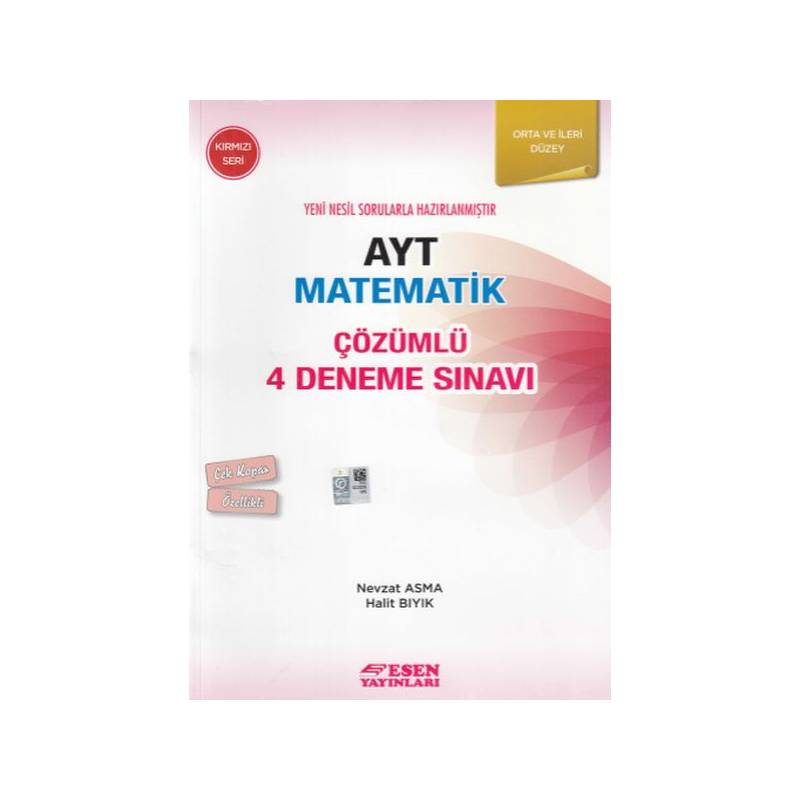 Esen Ayt Matematik Çözümlü 4 Deneme Sınavı Yeni