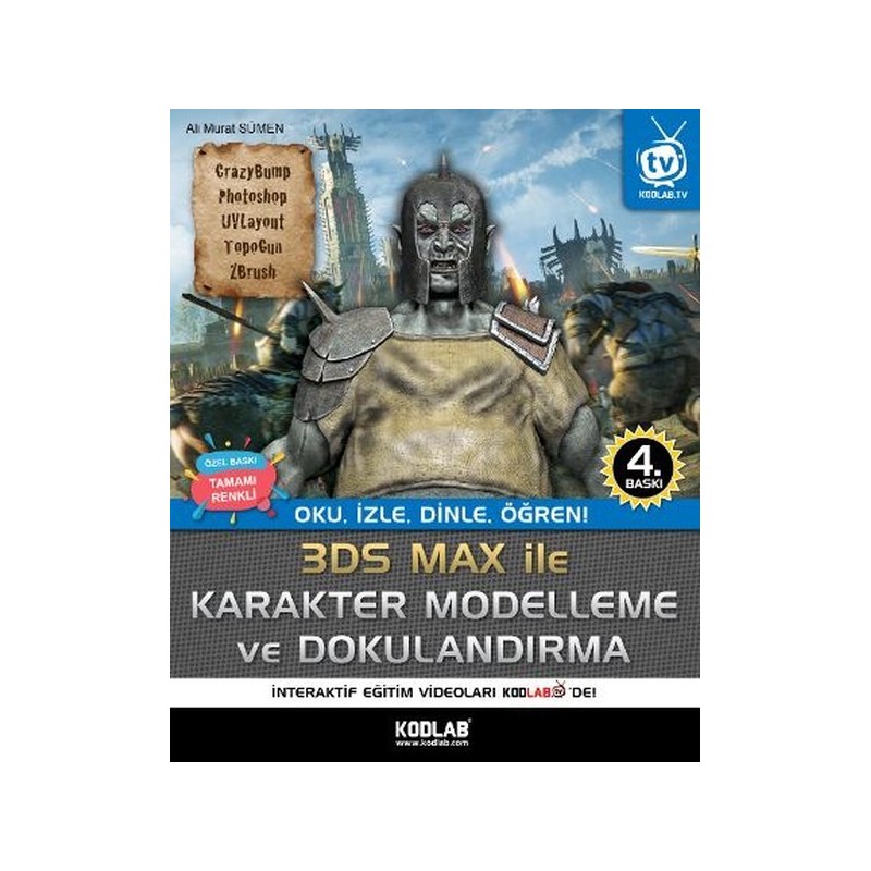 3D Studio Max Karakter Modelleme Ve Dokulandırma (Renkli Baskı)