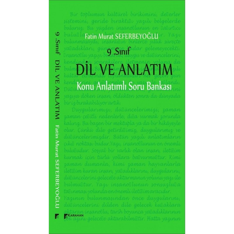 9. Sınıf Dil Ve Anlatım Konu Anlatımlı Soru Bankası