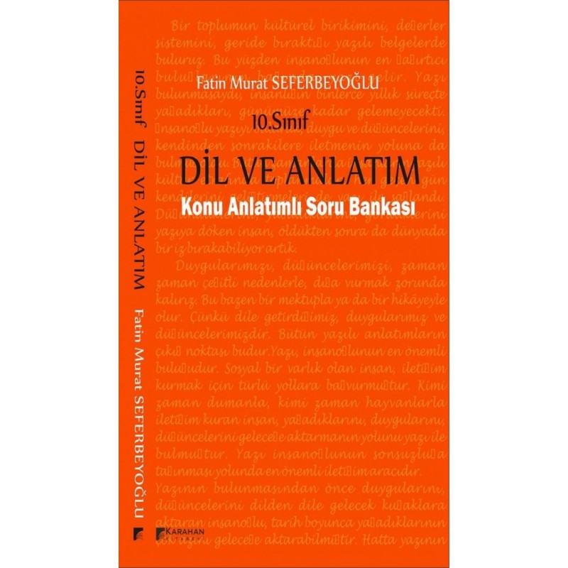 10. Sınıf Dil Ve Anlatım Konu Anlatımlı Soru Bankası