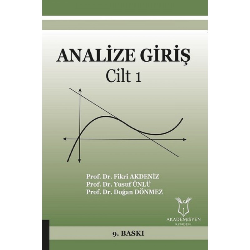 Analize Giriş Cilt 1 Analize Giriş Cilt 1
