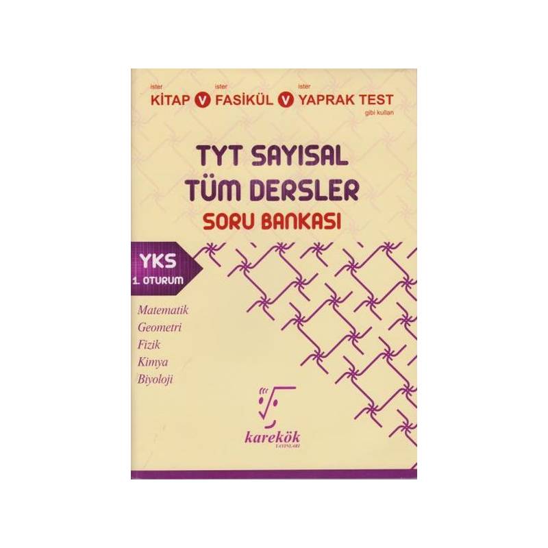 Karekök Tyt Sayısal Tüm Dersler Soru Bankası