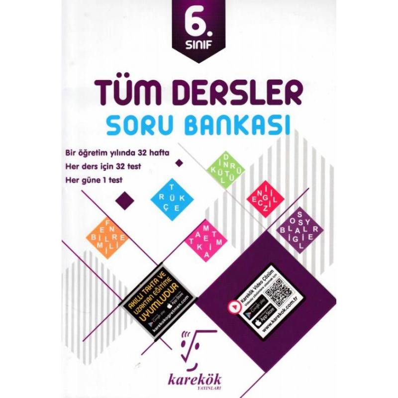 Karekök 6. Sınıf Tüm Dersler Soru Bankası Yeni
