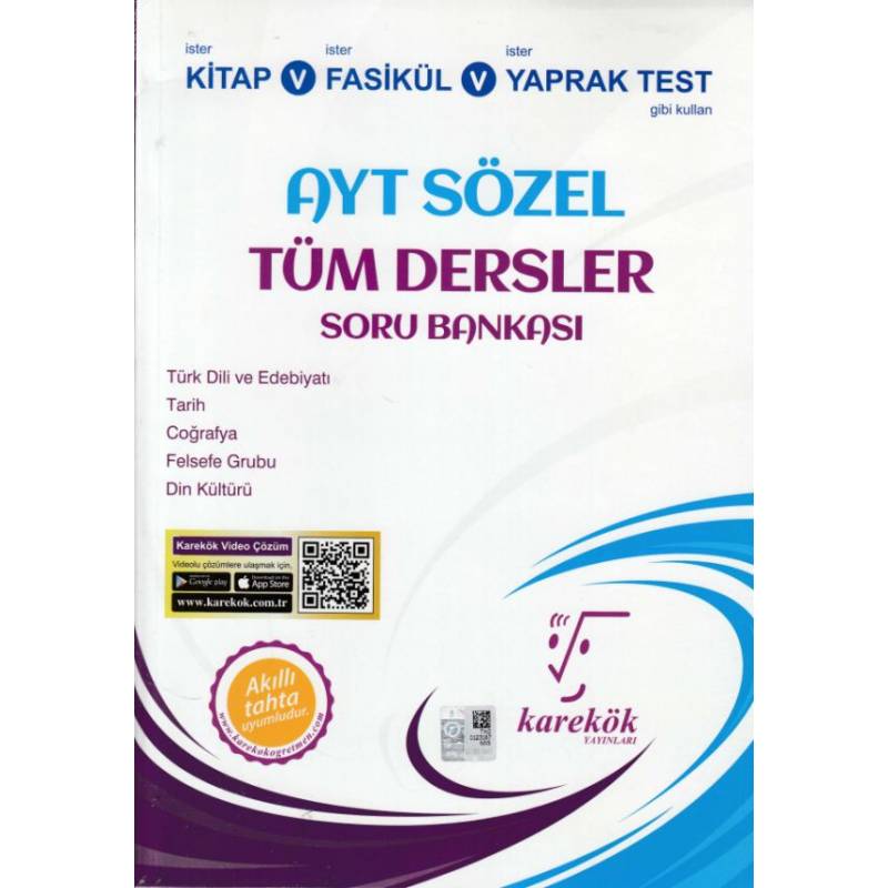Karekök Ayt Sözel Tüm Dersler Soru Bankası Yeni
