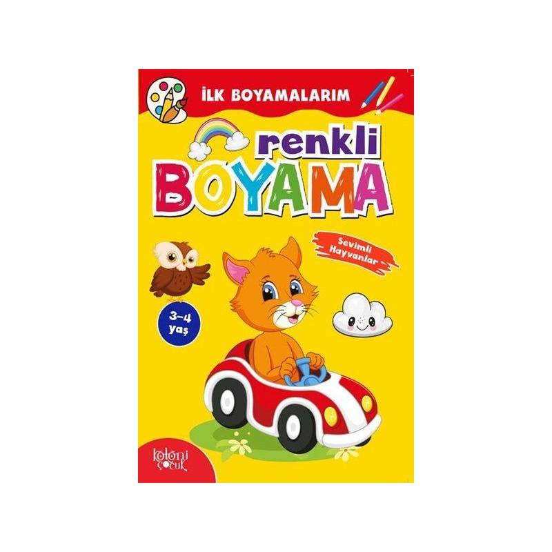 Renkli Boyama Sevimli Hayvanlar İlk Boyamalarım