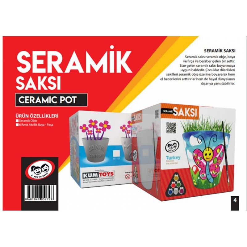 Seramik Saksı Boyama