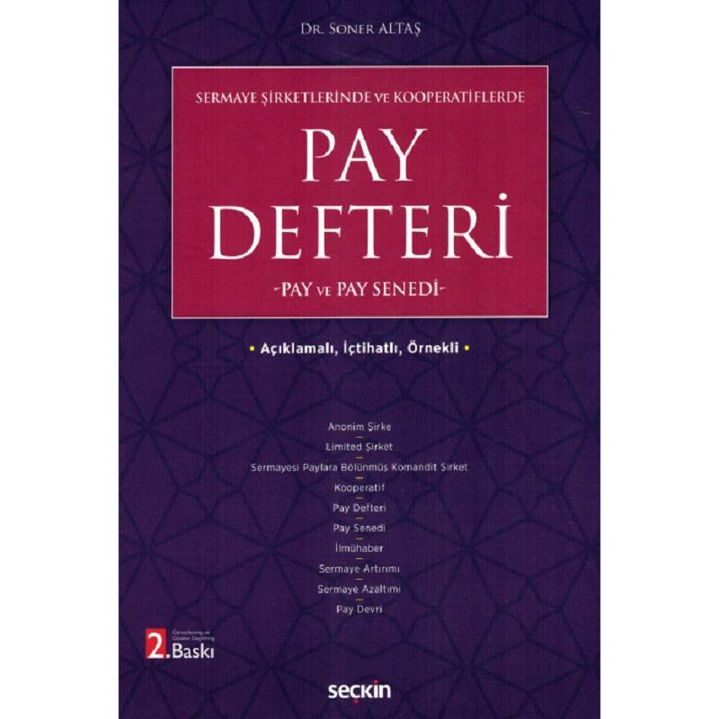 Pay Defteri / Açıklamalı,...