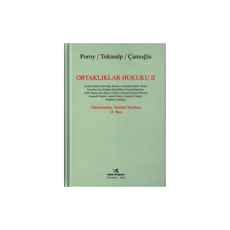 Ortaklıklar Hukuku – Ii Ortaklıklar Hukuku – Ii