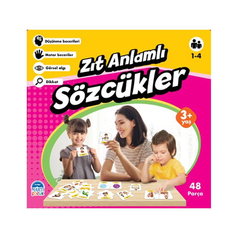 Zıt Anlamlı Sözcükler Eğitici Yapboz 48 Parça