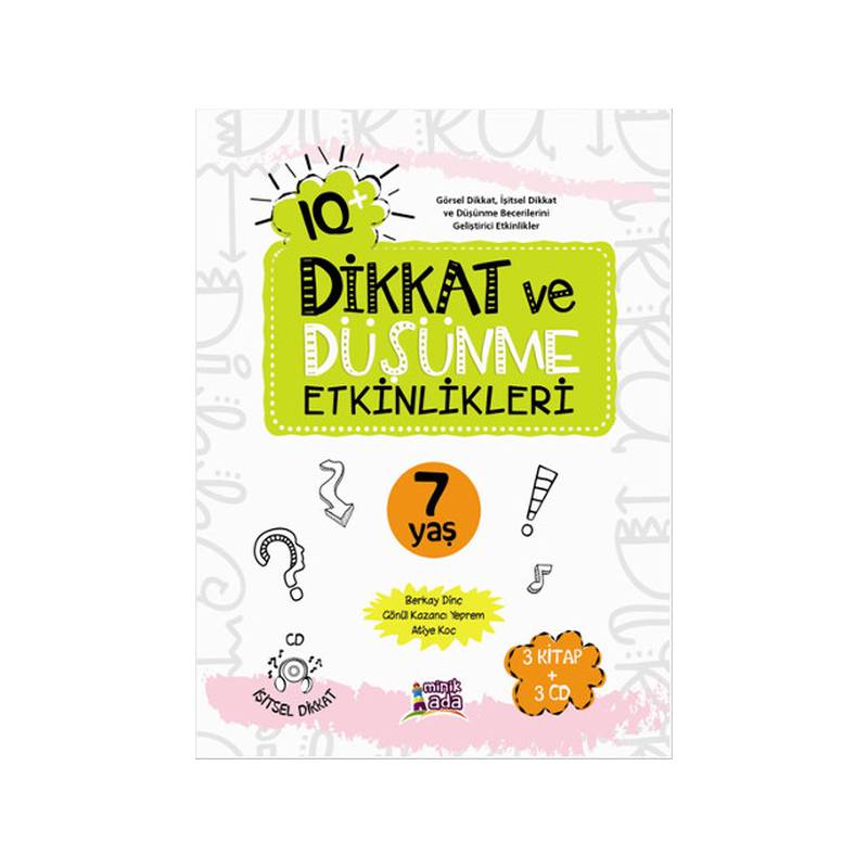 Iq Dikkat Ve Düşünme Etkinlikleri 7 Yaş 3 Kitap 3 Cd