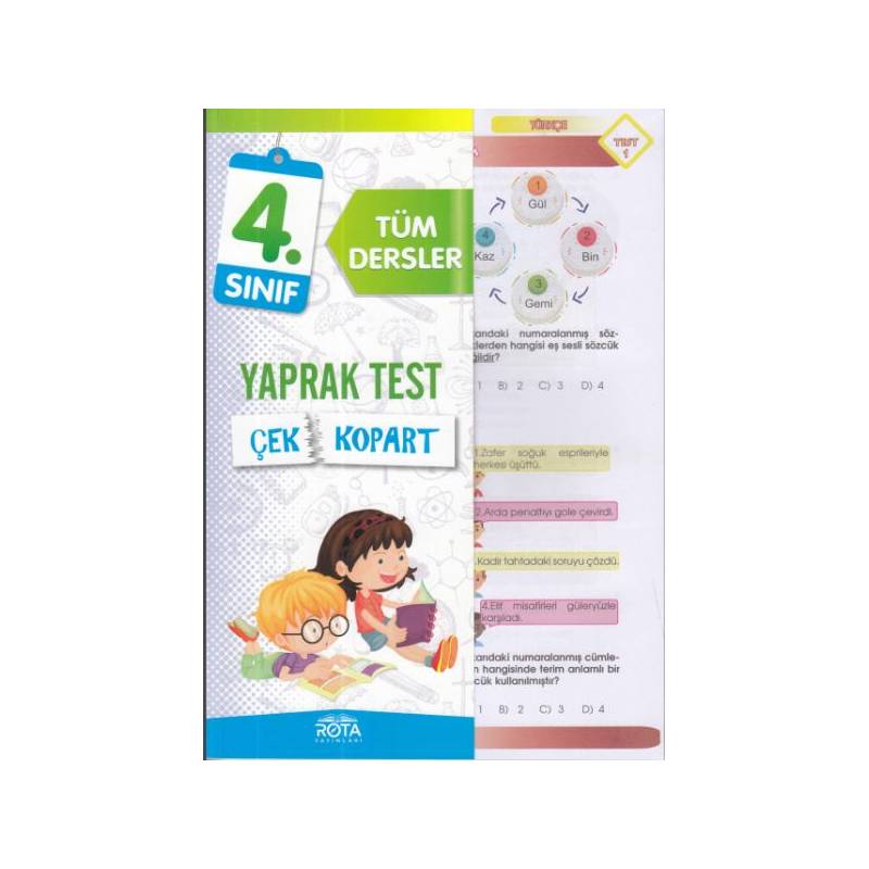 Rota 4.sınıf Tüm Dersler Çek Kopart Yaprak Test Yeni