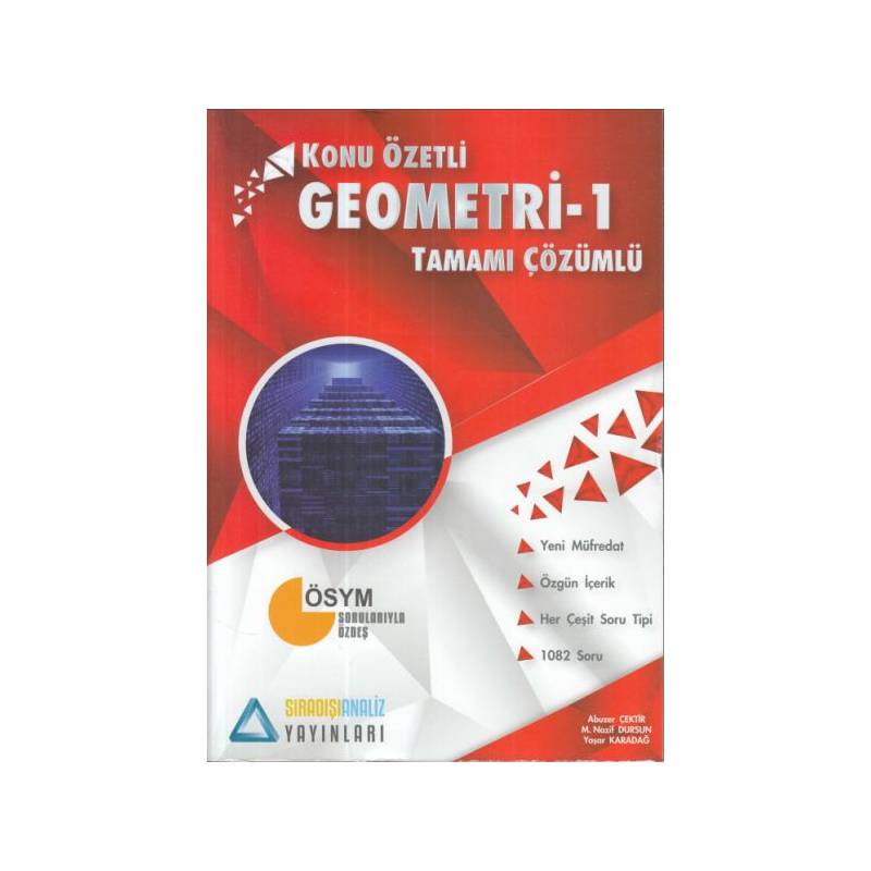 Sıradışı Analiz Geometri Tamamı Çözümlü Konu Özetli Soru Bankası