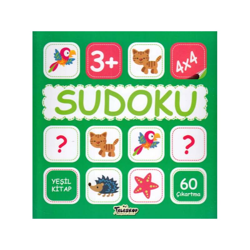 Sudoku 4X4 Yeşil Kitap
