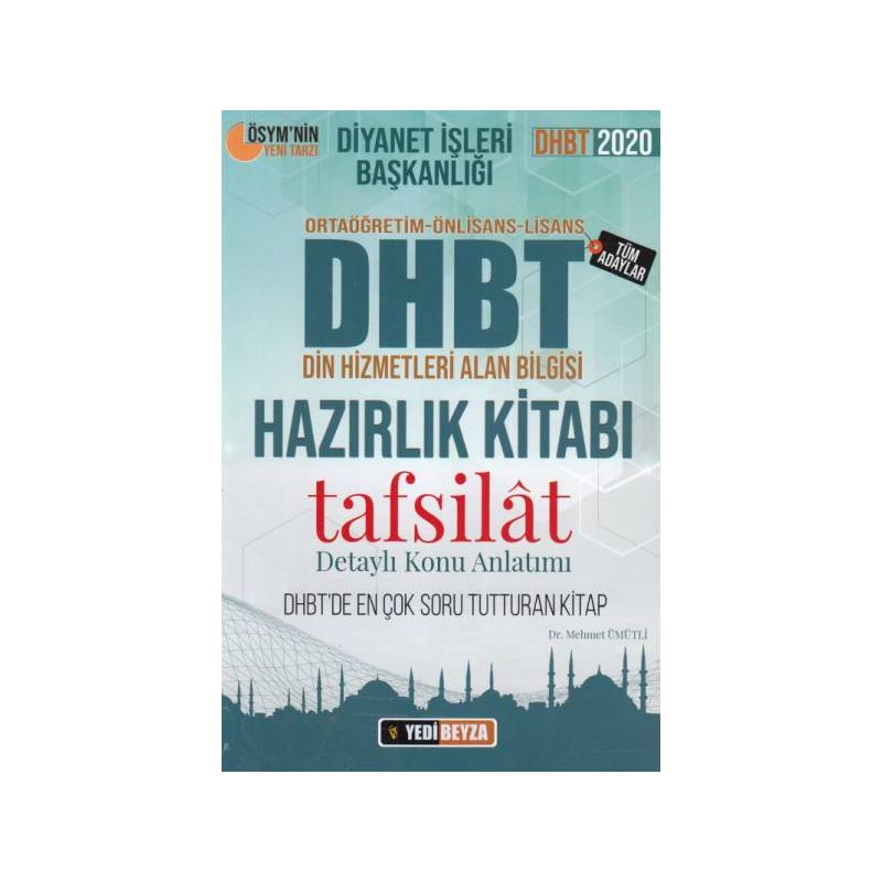 Yedi Beyza 2020 Dhbt Tafsilat Konu Anlatımlı Hazırlık Kitabı