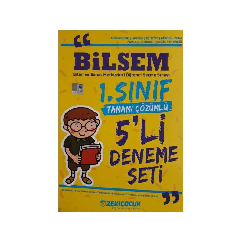 Zeki Çocuk Bilsem 1. Sınıf Tamamı Çözümlü 5 Li Deneme Seti