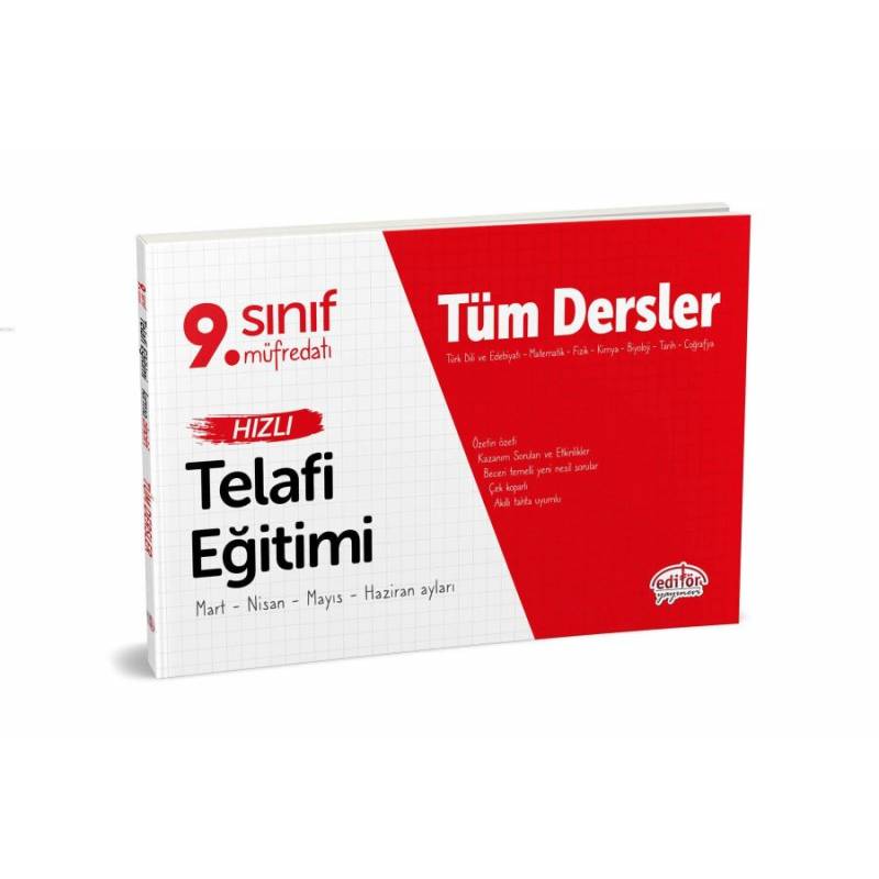 Editör 9. Sınıf Tüm Dersler Hızlı Telafi Eğitimi