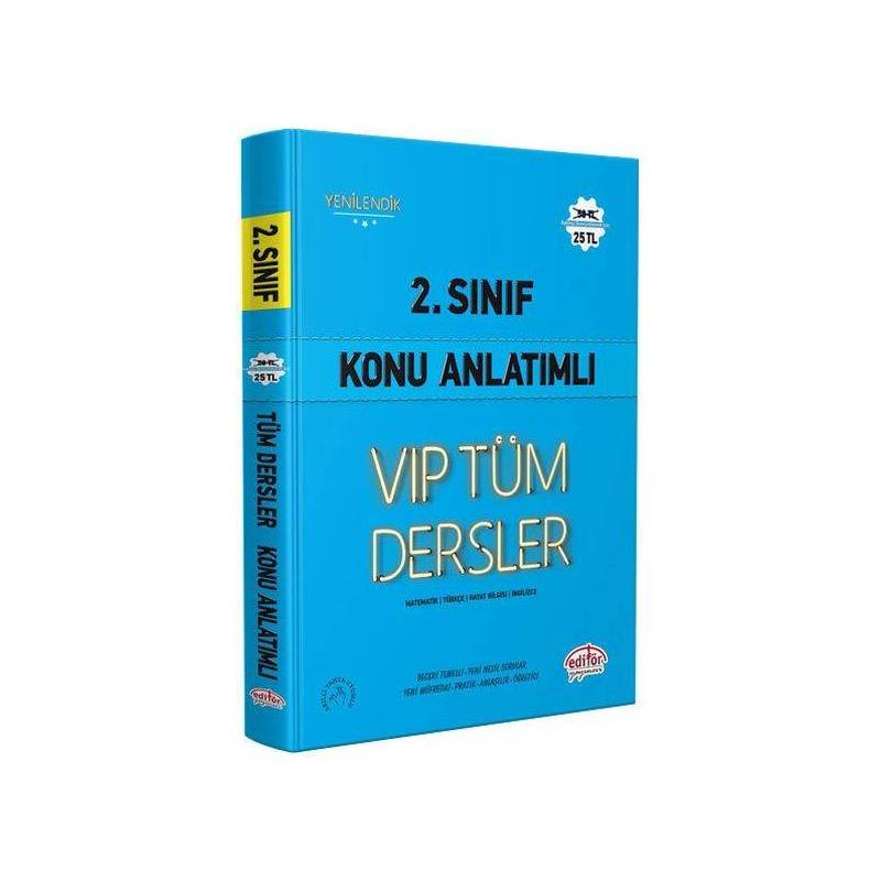 Editör 2. Sınıf Vip Tüm Dersler Konu Anlatımlı Mavi Kitap