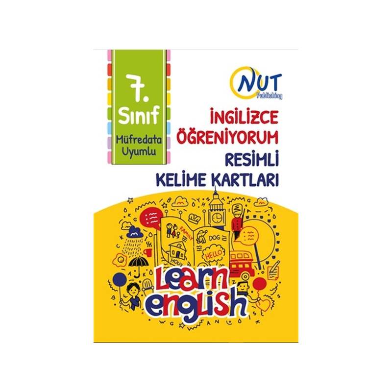 7. Sınıf İngilizce Öğreniyorum Resimli Kelime Kartları
