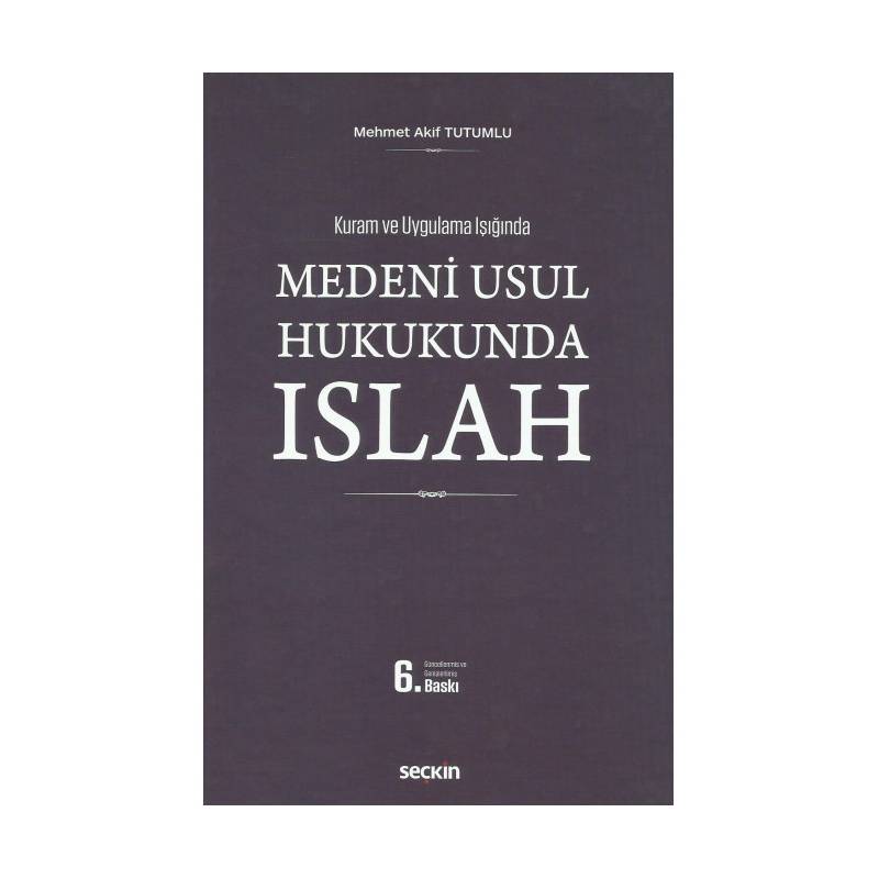 Medenî Usul Hukukunda Islah...