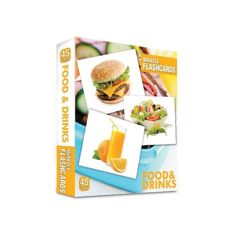 Miracle Flashcards - Food And Drink-Box 45 Cards