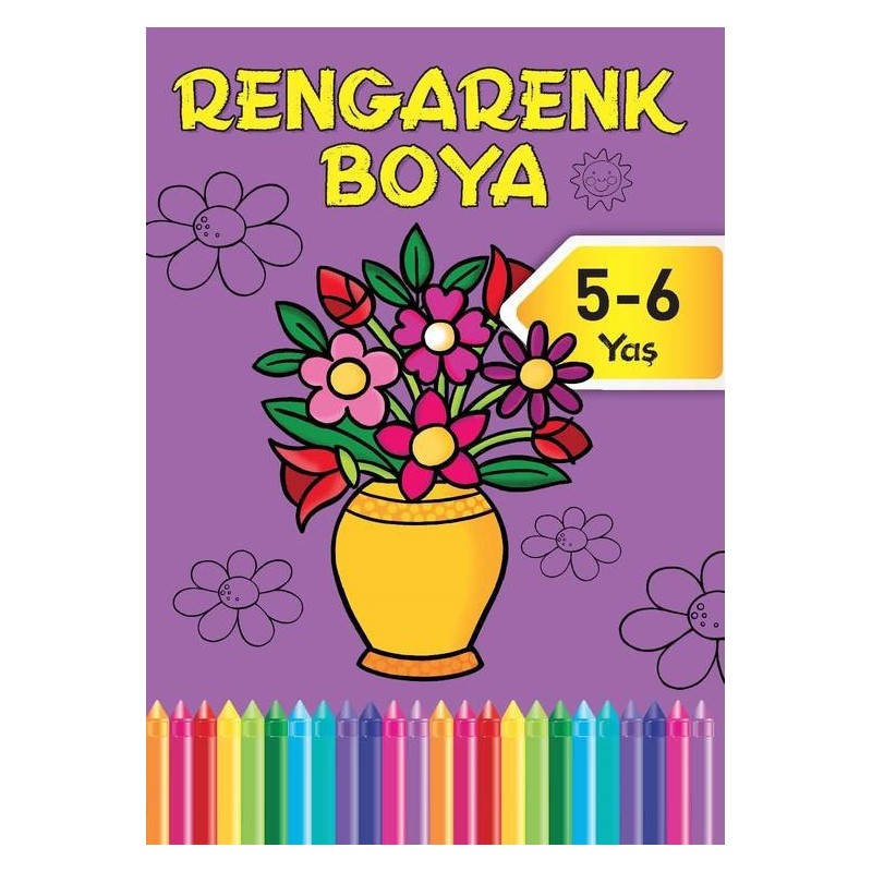 Rengarenk Boya 5 5-6 Yaş Mor Kitap