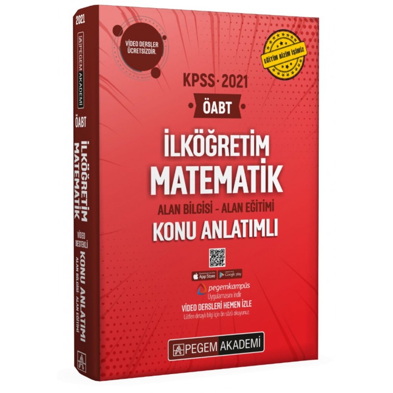 2021 Kpss Öabt İlköğretim Matematik Video Destekli Konu Anlatımlı Modüler Set